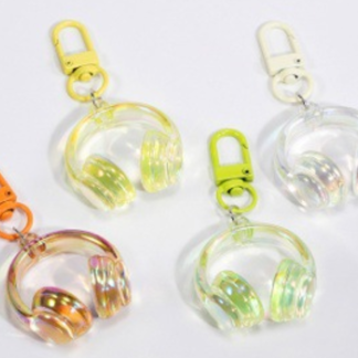 3D Earphone Keychain, Aesthetic Ins-Style Candy Color Charm, Creative Bag Pendant, Fashion Jewelry