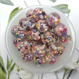 Colorful Rhinestone Chip Resin Beads, Straight Hole Loose Beads for DIY Bracelet & Jewelry Making